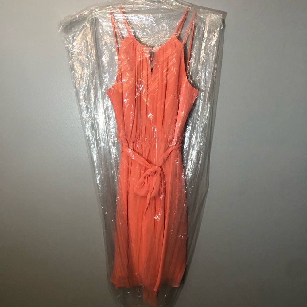 Coral David’s bridal bridesmaid dress